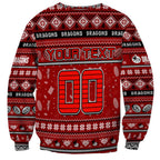 Personalized Dragons Rugby Xmas Sweatshirt Australia NRL Mascot