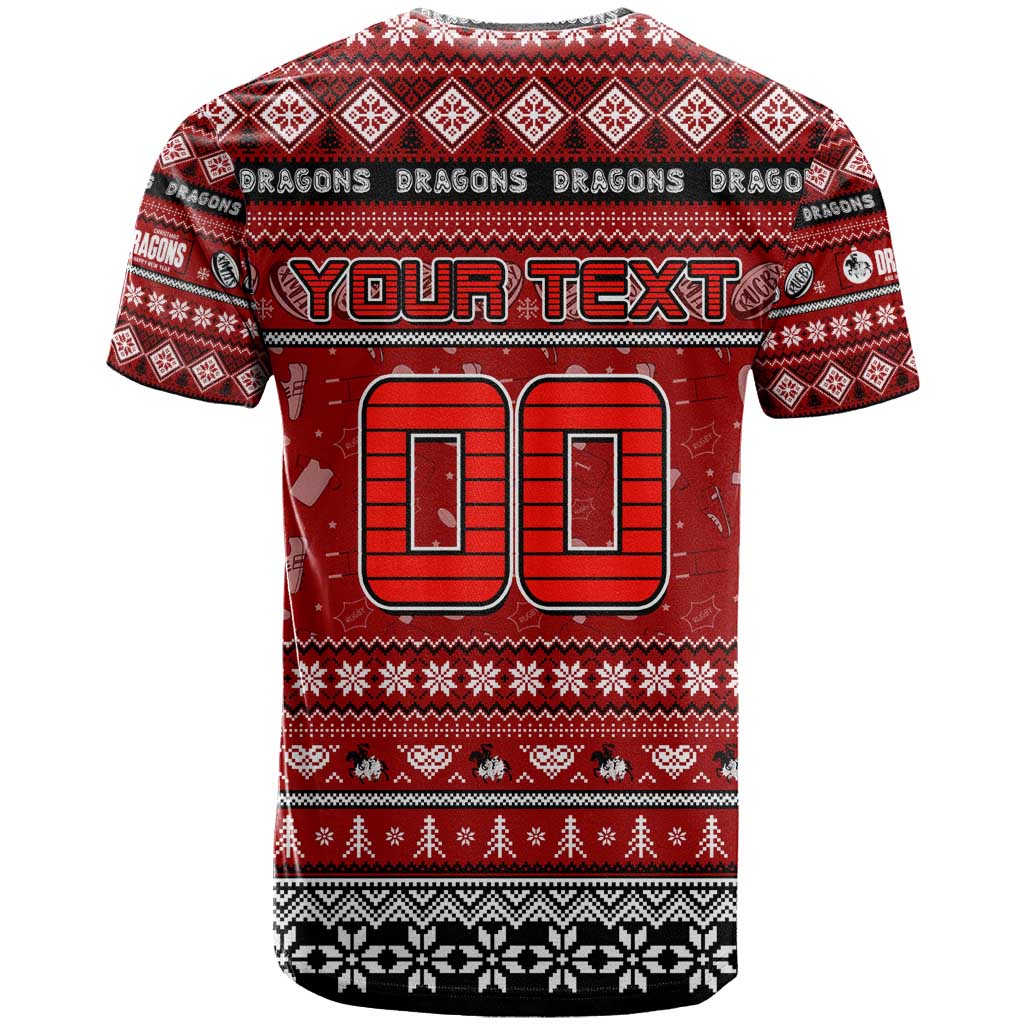 Personalized Dragons Rugby Xmas T Shirt Australia NRL Mascot