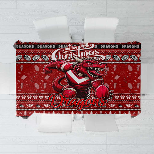 Dragons Rugby Xmas Tablecloth Australia NRL Mascot
