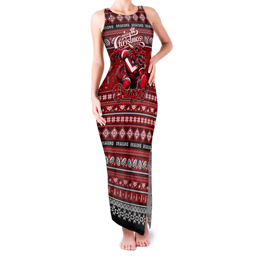 Personalized Dragons Rugby Xmas Tank Maxi Dress Australia NRL Mascot