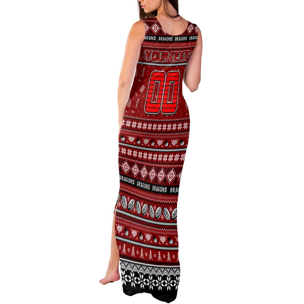 Personalized Dragons Rugby Xmas Tank Maxi Dress Australia NRL Mascot