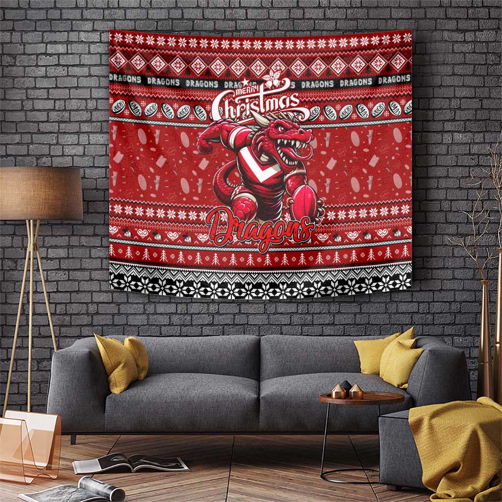 Dragons Rugby Xmas Tapestry Australia NRL Mascot