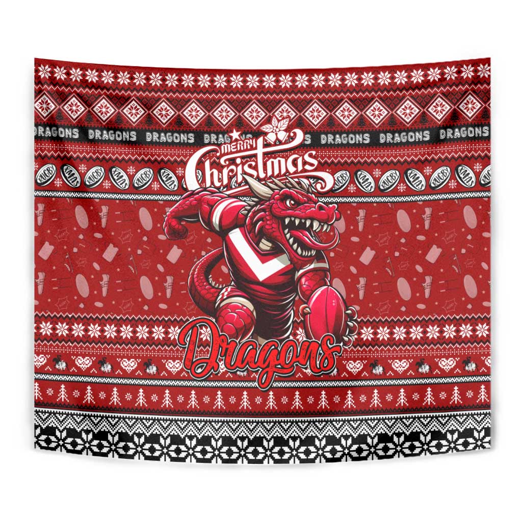 Dragons Rugby Xmas Tapestry Australia NRL Mascot