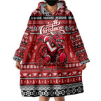 Personalized Dragons Rugby Xmas Wearable Blanket Hoodie Australia NRL Mascot