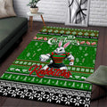 Rabbitohs Rugby Xmas Area Rug Australia NRL Mascot