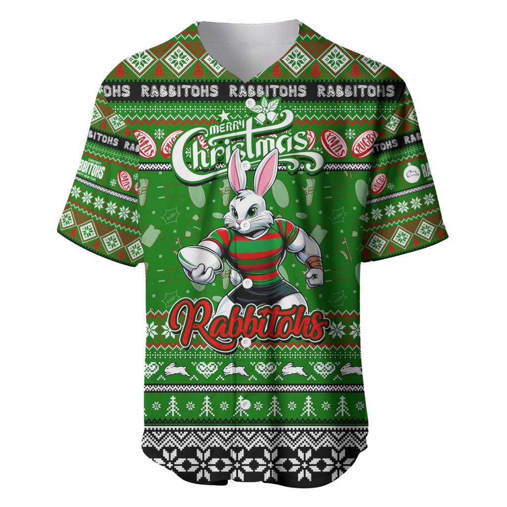 Personalized Rabbitohs Rugby Xmas Baseball Jersey Australia NRL Mascot