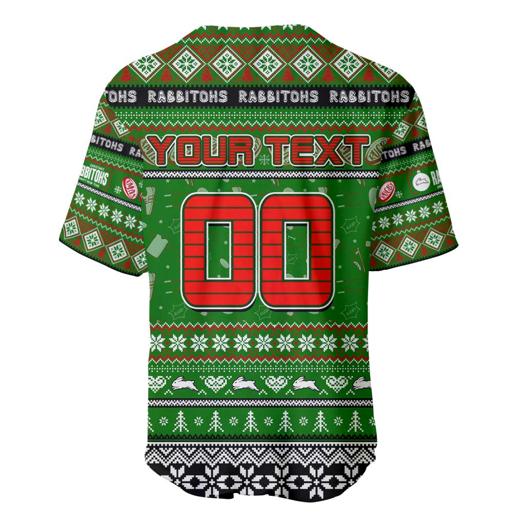 Personalized Rabbitohs Rugby Xmas Baseball Jersey Australia NRL Mascot