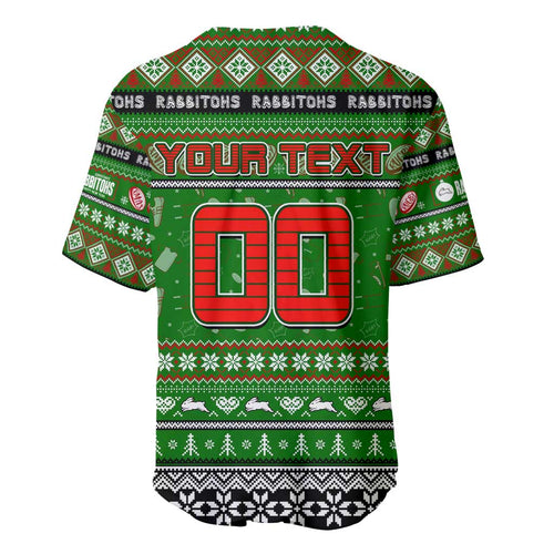 Personalized Rabbitohs Rugby Xmas Baseball Jersey Australia NRL Mascot