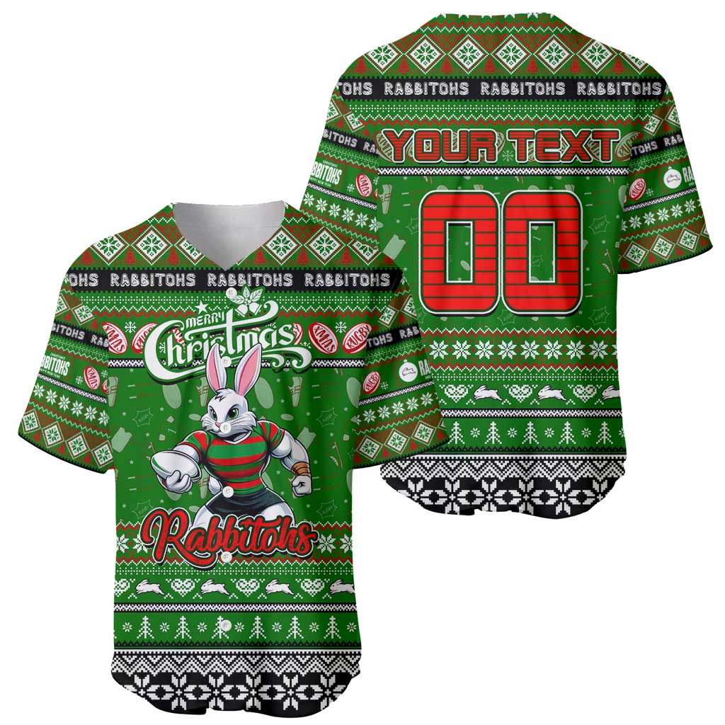 Personalized Rabbitohs Rugby Xmas Baseball Jersey Australia NRL Mascot