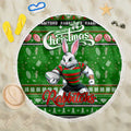Rabbitohs Rugby Xmas Beach Blanket Australia NRL Mascot