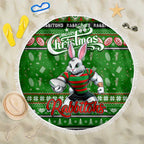 Rabbitohs Rugby Xmas Beach Blanket Australia NRL Mascot
