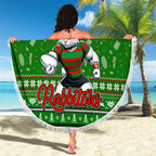 Rabbitohs Rugby Xmas Beach Blanket Australia NRL Mascot