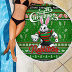 Rabbitohs Rugby Xmas Beach Blanket Australia NRL Mascot