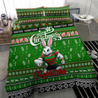 Rabbitohs Rugby Xmas Bedding Set Australia NRL Mascot