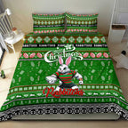 Rabbitohs Rugby Xmas Bedding Set Australia NRL Mascot