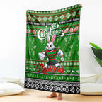 Rabbitohs Rugby Xmas Blanket Australia NRL Mascot