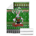 Rabbitohs Rugby Xmas Blanket Australia NRL Mascot
