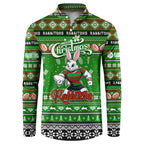Personalized Rabbitohs Rugby Xmas Button Sweatshirt Australia NRL Mascot