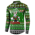 Personalized Rabbitohs Rugby Xmas Button Sweatshirt Australia NRL Mascot