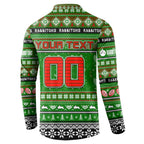 Personalized Rabbitohs Rugby Xmas Button Sweatshirt Australia NRL Mascot