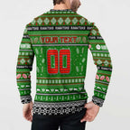 Personalized Rabbitohs Rugby Xmas Button Sweatshirt Australia NRL Mascot