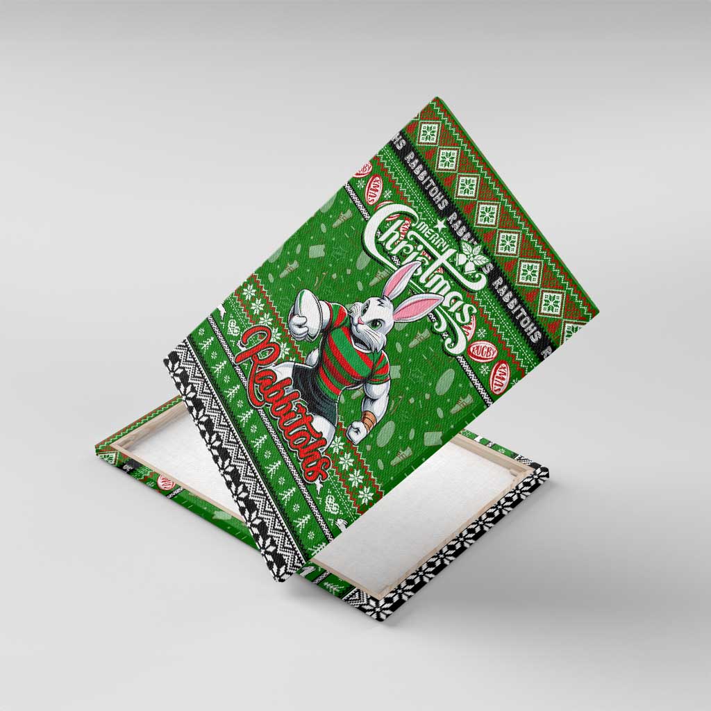 Rabbitohs Rugby Xmas Canvas Wall Art Australia NRL Mascot
