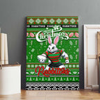 Rabbitohs Rugby Xmas Canvas Wall Art Australia NRL Mascot