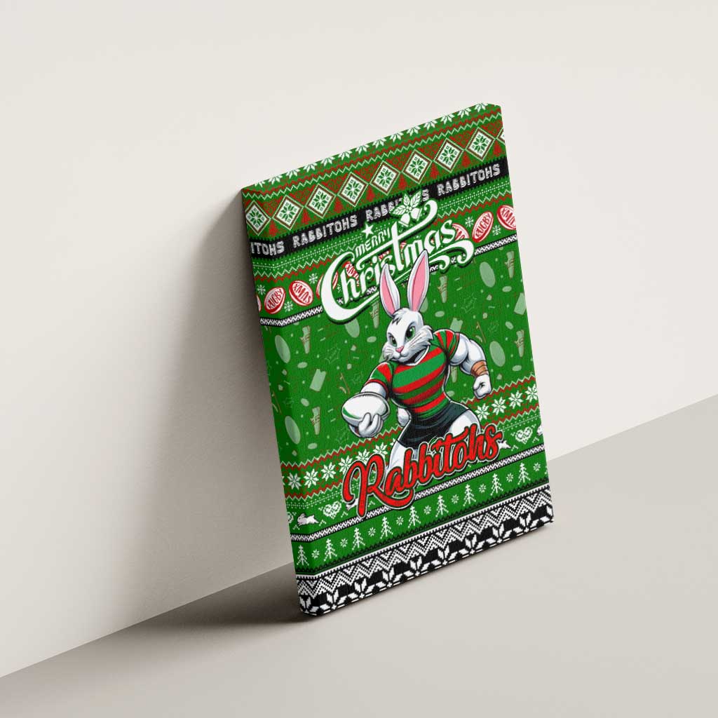 Rabbitohs Rugby Xmas Canvas Wall Art Australia NRL Mascot