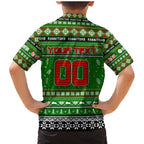 Personalized Rabbitohs Rugby Xmas Family Matching Mermaid Dress and Hawaiian Shirt Australia NRL Mascot