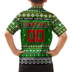 Personalized Rabbitohs Rugby Xmas Family Matching Short Sleeve Bodycon Dress and Hawaiian Shirt Australia NRL Mascot