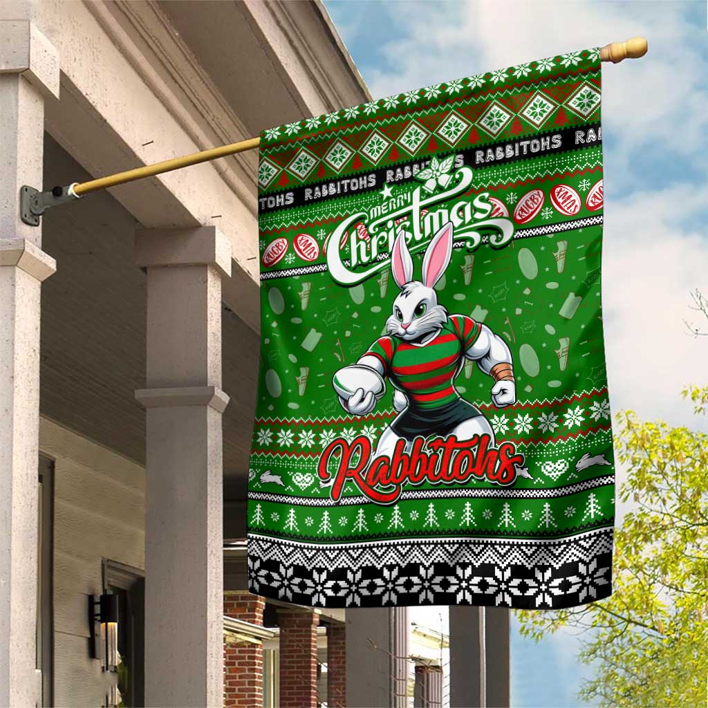 Rabbitohs Rugby Xmas Garden Flag Australia NRL Mascot