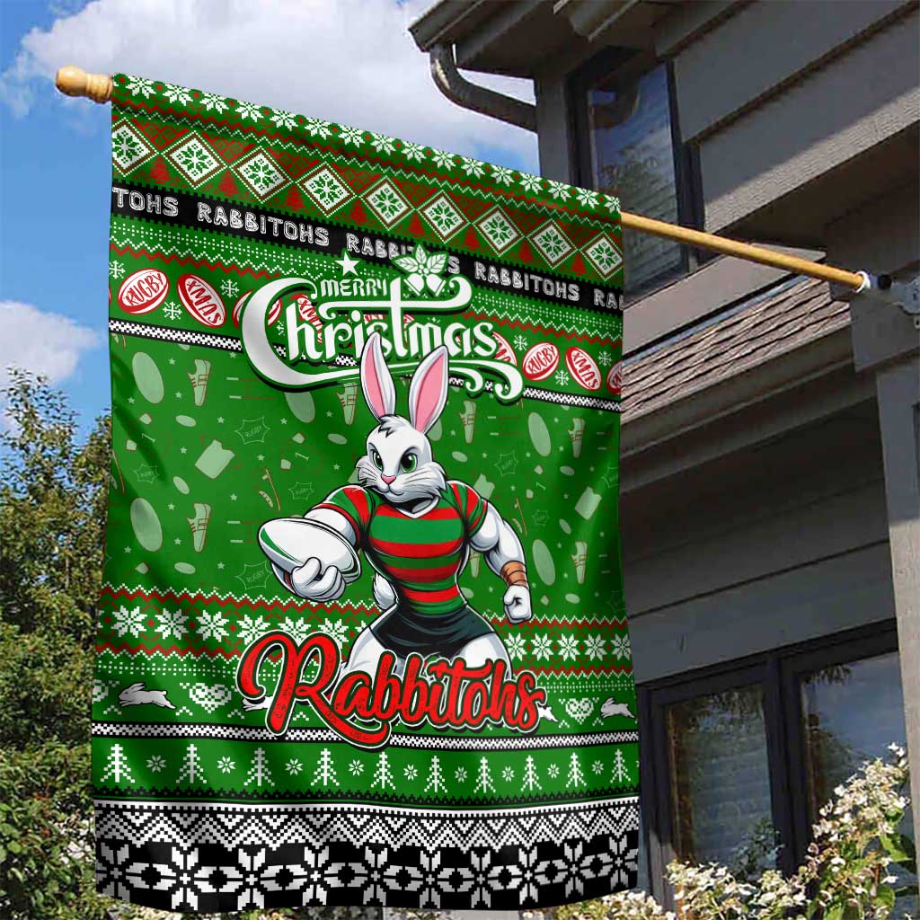 Rabbitohs Rugby Xmas Garden Flag Australia NRL Mascot