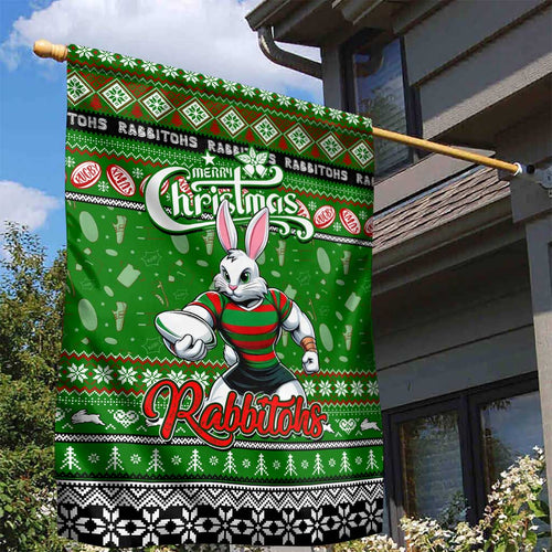 Rabbitohs Rugby Xmas Garden Flag Australia NRL Mascot