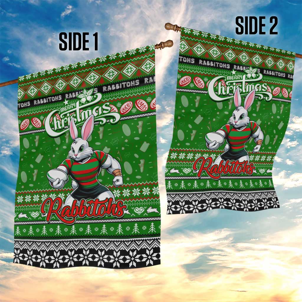 Rabbitohs Rugby Xmas Garden Flag Australia NRL Mascot