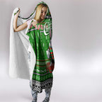 Rabbitohs Rugby Xmas Hooded Blanket Australia NRL Mascot