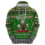 Personalized Rabbitohs Rugby Xmas Hoodie Australia NRL Mascot
