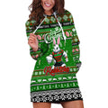 Personalized Rabbitohs Rugby Xmas Hoodie Dress Australia NRL Mascot