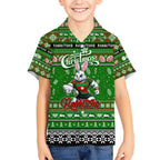 Personalized Rabbitohs Rugby Xmas Kid Hawaiian Shirt Australia NRL Mascot