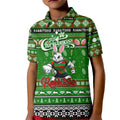 Personalized Rabbitohs Rugby Xmas Kid Polo Shirt Australia NRL Mascot