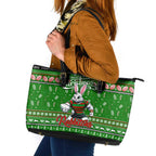 Rabbitohs Rugby Xmas Leather Tote Bag Australia NRL Mascot