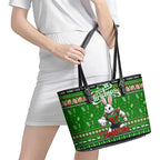 Rabbitohs Rugby Xmas Leather Tote Bag Australia NRL Mascot