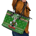 Rabbitohs Rugby Xmas Leather Tote Bag Australia NRL Mascot