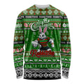 Personalized Rabbitohs Rugby Xmas Long Sleeve Shirt Australia NRL Mascot