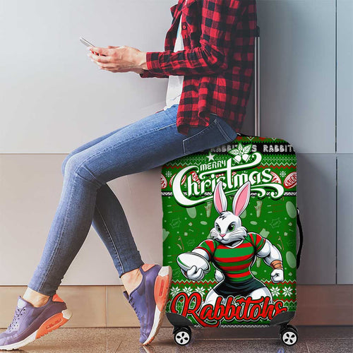 Rabbitohs Rugby Xmas Luggage Cover Australia NRL Mascot