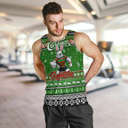 Personalized Rabbitohs Rugby Xmas Men Tank Top Australia NRL Mascot