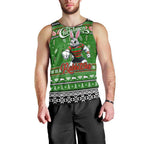 Personalized Rabbitohs Rugby Xmas Men Tank Top Australia NRL Mascot