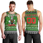 Personalized Rabbitohs Rugby Xmas Men Tank Top Australia NRL Mascot