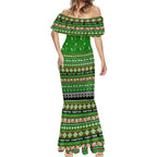 Personalized Rabbitohs Rugby Xmas Mermaid Dress Australia NRL Mascot