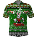 Personalized Rabbitohs Rugby Xmas Polo Shirt Australia NRL Mascot