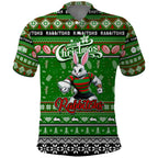 Personalized Rabbitohs Rugby Xmas Polo Shirt Australia NRL Mascot